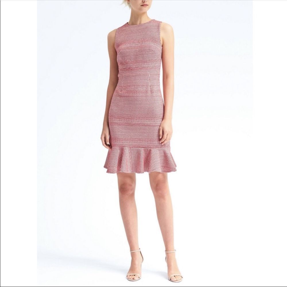Banana Republic Knit Sheath Dress Cross Back Sz 12